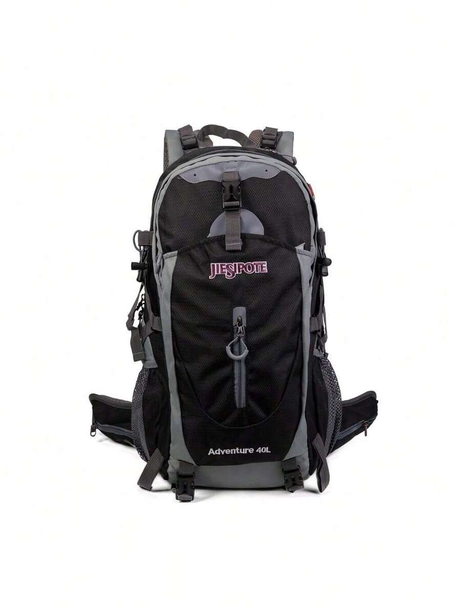 Waterproof Mountaineering Folding Backpack Large Capacity Outdoor Travel Camping - Grey - View 1