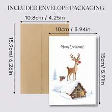 24pcs Holiday Christmas Greeting Cards With Envelopes - Various Santa Claus, Reindeer And Snowman Designs - Thanksgiving Cards, Suitable For Christmas And New Year 2025 - Paper Material