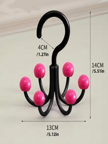 1pc 6-Hook 360 Degree Rotating Wardrobe Hanging Rack For Closet Organization - Space-Saving Organizer For Bras, Bags, Hats And Accessories; , Easy-Install, Multi-Function Swivel Hook System Ideal For Bedroom, Dorm Or Small Apartment, Great For Spring Cleaning And Seasonal Storage Fits Inside Standard Closets And Wardrobe Corners, Helps Declutter Drawers, Keeps Hats, Bags And Undergarments Organized At A Glance, Enhances Visibility And Accessibility, Supports Daily Outfits And Travel Packing, Ideal Gift For Moms And Students - Multicolor - View 6