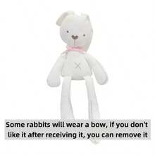Personalized Embroidered Text, Embroidered Date Of Birth, Soothing Rabbit, Valentine's Day Gift, New Year's Gift, Suitable For Couples, The Elderly, Birthday Commemorative Gift, Customized Stuffed Dolls, Sensory Plush, Emotional Comfort - Multicolor - View 6