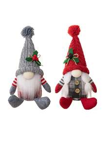 1 szt. pluszowych krasnali świątecznych, dzianinowych czapek pluszowych krasnali, skandynawskich figurek, nordyckich pluszowych ozdób krasnali, ozdoby świąteczne krasnali, dekoracja stołu, ozdoby świąteczne do wystroju domu