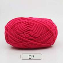 1pc 5-Ply Milk Yarn, Crochet Knitting Thread, Suitable For DIY Weaving Bags, Scarves, Hats, Sweaters, Dolls, 50g/Pc