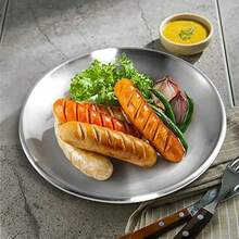 Stainless Steel Plates, 7.87 Inches Dinner Dishes Serving Camping Plates For Picnic Outdoor Camping, Reusable And Dishwasher, Festival Supplies - Multicolor - View 9