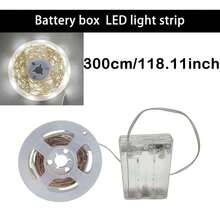 Striscia luminosa a LED, alimentata a batteria (batterie non incluse), tagliabile e pieghevole - perfetta per creare illuminazione d'atmosfera in camere da letto, soggiorni e per il campeggio all'aperto