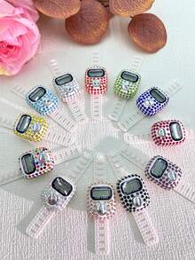 New Convenient Finger Counter, Adjustable Rhinestone Mini Handheld Counter, Electronic Rosary Ring Counter, Prayer Accessories, Multi-Purpose Counter, Compact Fashionable Luxury Ring, Counting Portable For Men & Women, Suitable For Holiday Gifts, Prayer Counting, Etc.