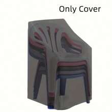 Durable Black Outdoor Chair Cover - Waterproof Terrace Furniture Protective Cover For Deep Seat Leisure Chairs
