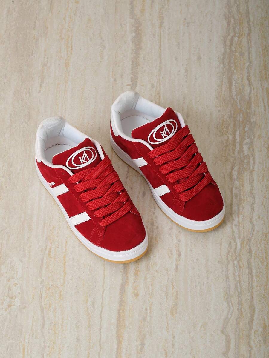 Tenis casuales, tenis urbanos, tenis de moda, tenis básicos, zapatillas urbanas, tenis con suela de goma, tenis clásicos , sneakers básicos, calzado urbano, zapatillas sport casual - Rojo - Ver 1