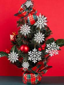 36 قطعة - زينة ثلجية لعيد الميلاد ، قلادات لتزيين شجرة عيد الميلاد ، زخارف ثلجية لامعة من البلاستيك لتزيين شجرة عيد الميلاد في الشتاء ، أحجام متنوعة ، زخارف ثلجية للأعمال اليدوية ، ديكور داخلي لعيد الميلاد وعالم الشتاء الساحر ، مناسبة لحفلات عيد الميلاد وأعياد الميلاد والاجتماعات العائلية وديكور العطلات المنزلية