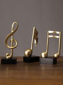 Creative Note Ornament Combination, High-End Music Decoration Set, Fashionable And Exquisite Home Creative Art Decoration, Exquisite Piano Room Gift, Love Music, Birthday Gift Music Elements - Multicolor - View 4