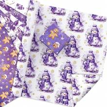 12pcs Purple Christmas Wrapping Paper Set With Snowman & Floral Designs - Festive Holiday Gift Wrap, No Accessories Included Christmas Pajamas Gifts Christmas Decor - Multicolor - View 3