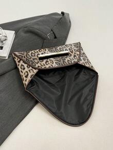 Túi cầm tay họa tiết hoa dung tích lớn thời trang mới, túi xách màu tương phản dành cho nữ - Cà phê - Xem 11