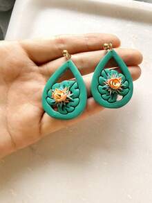 1/2/10件装波西米亚热带树叶粘土切割器，用于珠宝制作，夏季耳环粘土工具，海滩度假树叶吊坠粘土切割器，用于DIY吊坠、项链、手链 - Clay Cutter - 查看 6