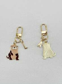 个性化水獭钥匙扣，情人节、教师节、母亲节礼物，创意女孩礼物 - 水獺字母 - 查看 6