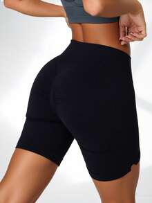 3 Pack shorts deportivos cintura ancha sin costuras que realzan el trasero push up ejercicio gym deporte yoga pilates cómodos y transpirables, shorts elásticos, shorts para gimnasia, shorts de ciclista para mujeres - Multicolor - Ver 2