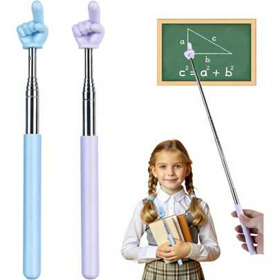 Retractable Pointer Finger Reading Stick,Baton Reading Pen For Teachers,Blackboard Piano Guide Reading Pen,Office School Drawing Marker,Suitable For Study,Office,Teacher,Christmas Gift,Various Colors,Teacher,Teacher Supplies,School Stuff