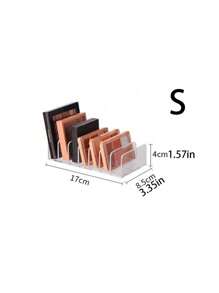1 Bandeja para sombras de ojos, organizador de maquillaje de 7 ranuras, organizador de tocador de escritorio/cajón, caja de almacenamiento de maquillaje ahorradora de espacio, organizador de maquillaje transparente, apto para tocadores, encimeras de baño, armarios, habitaciones, dormitorios y decoraciones de sala de estar, accesorios de viaje, cajas de regalo, regalos de almacenamiento y regalos divertidos.