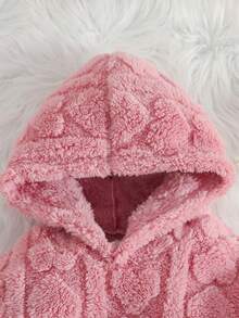 Girls Plush Hoodie And Pants Set With Pockets, Casual Outfit Suitable For Daily Outings, Autumn/Winter