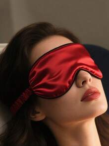 1pc Double-Sided Silk-Like Eye Mask, Breathable Blackout Sleep Mask For Travel, Rest, Office Nap, Airplane