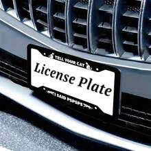 2 Pieces,  License Plate Frame, Cute Cat License Plate Frame, Pet Animal Car Logo Cover, Fun Car Decoration, With Screws 6 3 X 12. 2inch