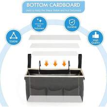 Bedside Storage Caddy/Bedside Hanging Storage Bag For Headboards Bunk Beds Dorm Rooms Book Phone Magazine Holder Black