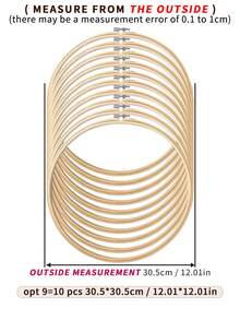 10 قطعة/مجموعة حلقات تطريز من الخيزران لل- DIY، إطارات تطريز، حلقات معلقة لأحلام الصائد، مناسبة لديكور المنزل، الزينة الجدارية، ديكورات هالوين وعيد الميلاد، إكسسوارات المكتب والسرير، زينة السيارة، الهاتف، سلسلة المفاتيح، الحقائب والملابس