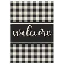 1 pieza, Bandera de jardín y casa con estampado de búfalo blanco y negro, bandera de jardín de doble cara, decoración del hogar, decoración exterior, decoración del jardín, decoración navideña, sin asta de bandera 12x18in - 1 pieza de bandera - Ver 10