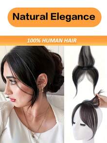 3D Natural Side Bangs Wig, Lightweight Clip-On Bangs With Sideburns, Elegant & Natural Looking Women Hairpiece, Hair Accessories - Multicolor - View 6