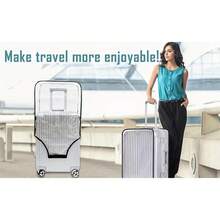 1 件或 3 件高强度优质 PVC 行李箱套，多种选择，透明设计，带可伸缩手柄盖 - 防刮旅行箱套，适合大多数尺寸，防尘防震，边缘加固 | 旅行爱好者的理想选择