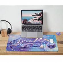 Large Keyboard Mouse Pad Set, Extended Mouse Pad+Keyboard Wrist Rest Support, Memory Foam Ergonomic Easy Typing, 4Pcs (35.4*15.9 In) Desk Pad Set For Home Office Study Game - Colorful-671326 - xin - View 7