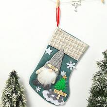 1pc Christmas Stockings, Faceless Old Man Figurine, Three-Dimensional Christmas Linen Stockings, Candy Bag, Gift Bag Pendant Home Decor Christmas Decorations Room Decor - Multicolor - View 14