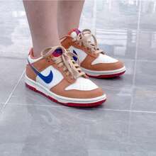 Nike Dunk Classic Casual Low-Top Retro Sports Lace-Up Unisex Sneakers-DH9765-101 - Orange/Blue - View 4