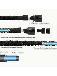 25FT-200FT Expandable Garden Hose, Flexible Magic Water Hose, Yard Daily Watering Tool, High Pressure Car Wash Cleaning Gun