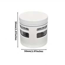 1pc New 50mm 3-Layer Aluminum Alloy Window Grinder, Smoke-White/Black/Gray 3 Colors Metal Grinder Smoking Accessories Tool