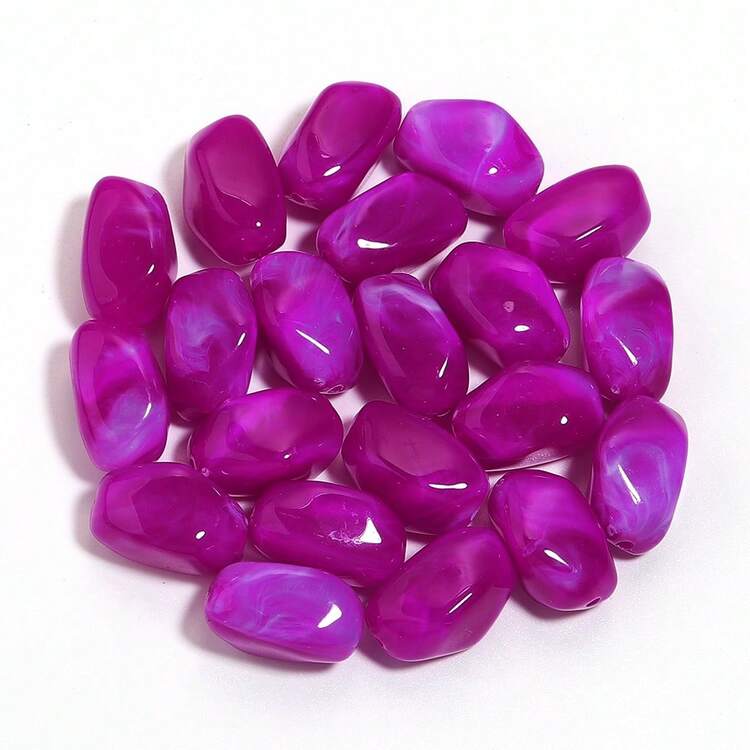 Gói 20 hạt mây hai màu Acrylic 21x12mm, vòng tay sang trọng tối giản, phụ kiện làm đồ trang sức tự làm - Hạt mây - Xem 23