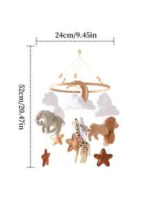 1pc Baby Mobile For Crib, Animal Baby Crib Mobile For Boys Girls, Baby Mobile For Bassinet,Baby Room Decor,Baby Shower Party Favors,Boho Nursery Mobile, Nursery Decor Theme For Infant Bedroom Hanging, Gender Neutral Baby Gift - Multicolor - View 6