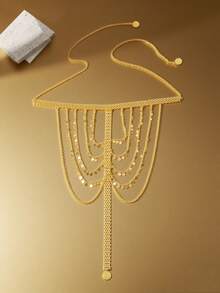 Herseygold 1pc Gold-Plated Headband, /Arabic Style Bridal Headpiece, Luxury Jewelry Gift For Women, Bride To Be, Hair Accessories For Women - Gold - View 3