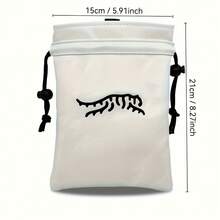 Portable Durable Faux PU Golf Ball & Tee Pouch With Drawstring - Premium Accessory For Men & Women Golfers - Perfect Gift For Dad, Boyfriend, Husband On Birthday, Retirement, Father's Day - White - View 10