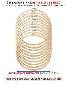 10 قطعة/مجموعة حلقات تطريز من الخيزران لل- DIY، إطارات تطريز، حلقات معلقة لأحلام الصائد، مناسبة لديكور المنزل، الزينة الجدارية، ديكورات هالوين وعيد الميلاد، إكسسوارات المكتب والسرير، زينة السيارة، الهاتف، سلسلة المفاتيح، الحقائب والملابس
