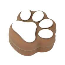 1 PcsSilicone Container For Cat Paw, Silicone Box For Face Cream, Oil Box, Cute Mini Cartoon, Easy To Carry - Brown - View 10