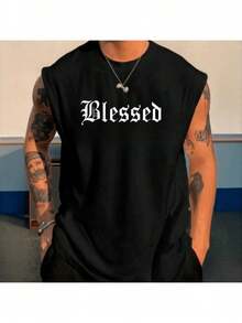 Kit Of 2 Men's Oversized Tank Tops Gym 100% Cotton Premium Streetwear - Black - View 2