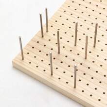 Premium Multi-Size Wooden Weaving Board, DIY Handcraft Tool, Modern Workbench Storage Rack, Firm Grip, Natural Wood Grain Design, Durable And Easy To Clean, Suitable For Knitting, Crocheting, Weaving, Stabilizing And Sorting Yarns - Multicolor - View 11