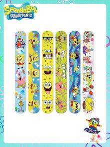 6/12/24 Stück SpongeBob Schwammkopf Neue SpongeBob Schwammkopf Papa Ring PVC Papa Ring Armband Papa Fun Armband, die beste festliche Party Atmosphäre Dekoration für Ihre guten Freunde, perfekte Party Dekoration, Heim Dekoration Ornamente, perfekte Zimmer Dekoration Weihnachtsgeschenke für Abschluss, Freundin, Valentinstag