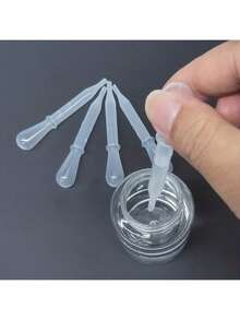 20/50/100支装可重复使用塑料滴管，适用于精油、化妆品、科学和实验室用途 - 無色 - 查看 13