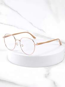 一副女士眼镜，防止视觉疲劳，适合看电脑、看电视、玩游戏和看手机，透明镜片，时尚百搭，呵护双眼。