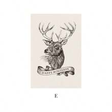 1PC Frameless Christmas Landscape Canvas Posters: Artistic Christmas Scenes, Christmas Gifts, Pine Trees, Reindeer, Winter Murals, Nordic Living Room, Bedroom, Dormitory Decoration Posters