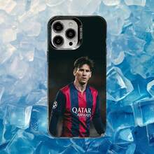 Nein. 10 M-Messi Football Phone Case compatible with  16,15,14,13,12,11,Mini,Pro,SE,MAX White Matte Shockproof Cover, Cover compatible with  17 pro hülle,  17 pro max hülle,  17 hülle,  16 pro hülle