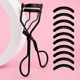 1 adet Taşınabilir Siyah Kirpik Kıvırıcı + 10 adet Silikon Ped, Kirpik Kıvırıcı, Daha Büyük Gözler İçin Uzun Süreli Şekillendirme, Kirpiklere Zarar Vermez, Günlük Makyaj İçin Uygun Kirpik Kıvırma, Makyaj, Ucuz, Oda Dekorasyonu, Tuvalet Masası, Seyahat, Yatak Odası, Makyaj Aksesuarları, Kirpik Kıvırıcı, Ucuz, Çorap İçi Doldurucular, Makyaj, Makyaj Aletleri, Ucuz Ürünler, Hediyeler, Kadınlar İçin Hediyeler, Noel Hediyeleri