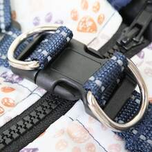 1pc Pet Reflective Cotton Padded Vest, Paw Print Design, Thick & Warm, Leash Attachable, Suitable For Medium/Small Dogs & Cats, Autumn/Winter - Coffee Brown - View 12