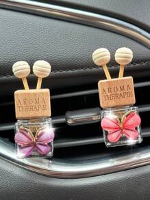 2个装汽车出风口香水瓶空瓶小巧可爱实用出风口装饰夹