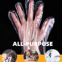 400pcs  Transparent Skin Friendly Protective Gloves: Skin Friendly, Flexible, Catering, Cleaning, Baking, Household All-Around Protection - 無色 - 查看 4